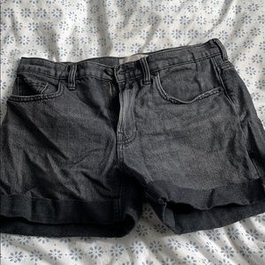 Everlane black denim shorts